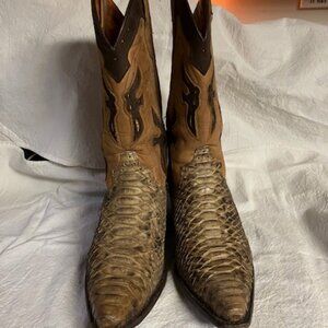 Frye Snakeskin /leather cowboy boots
